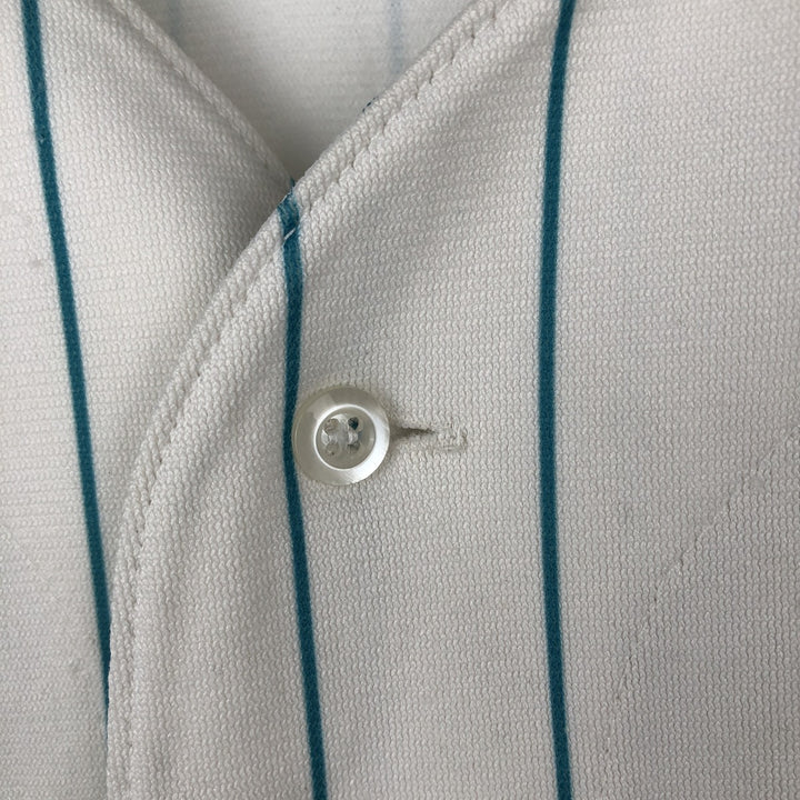 80s-90'S Russell MLB Florida Marlins Stripe Pattern Sleeveless Game Shirt Baseball Shirt Men's Size S (approx.) polyester white type Vintage Second Hand