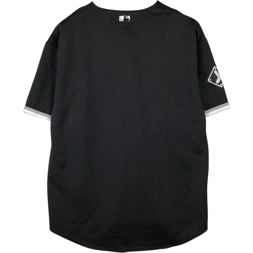 Majestic MLB CHICAGO WHITE SOX Game Shirt Baseball Shirt Men's XL (approx.) unclear black type Vintage Second Hand
