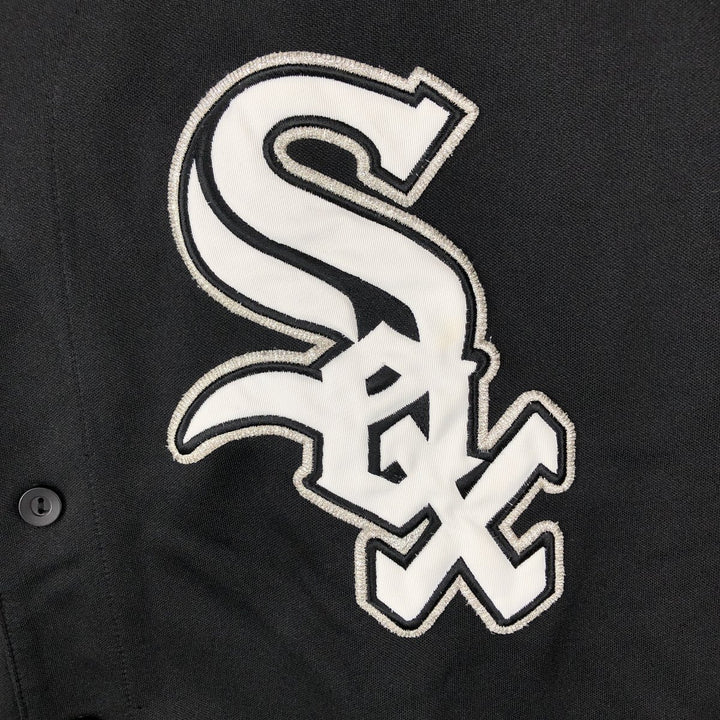 Majestic MLB CHICAGO WHITE SOX Game Shirt Baseball Shirt Men's XL (approx.) unclear black type Vintage Second Hand