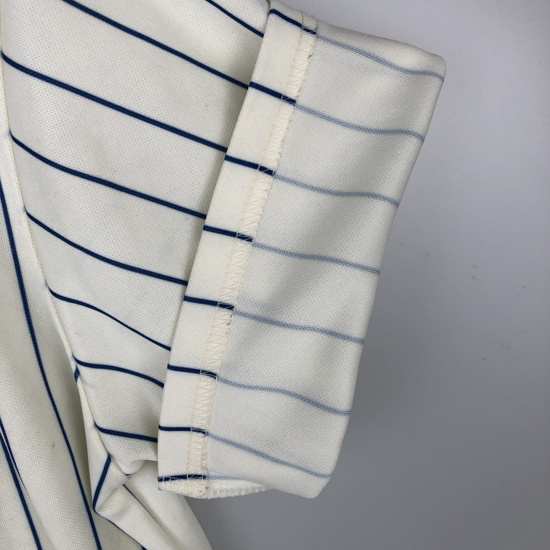 Majestic MLB NEW YORK METS Stripe Pattern Game Shirt Baseball Shirt Made in USA Men's Size S polyester white type Vintage Second Hand