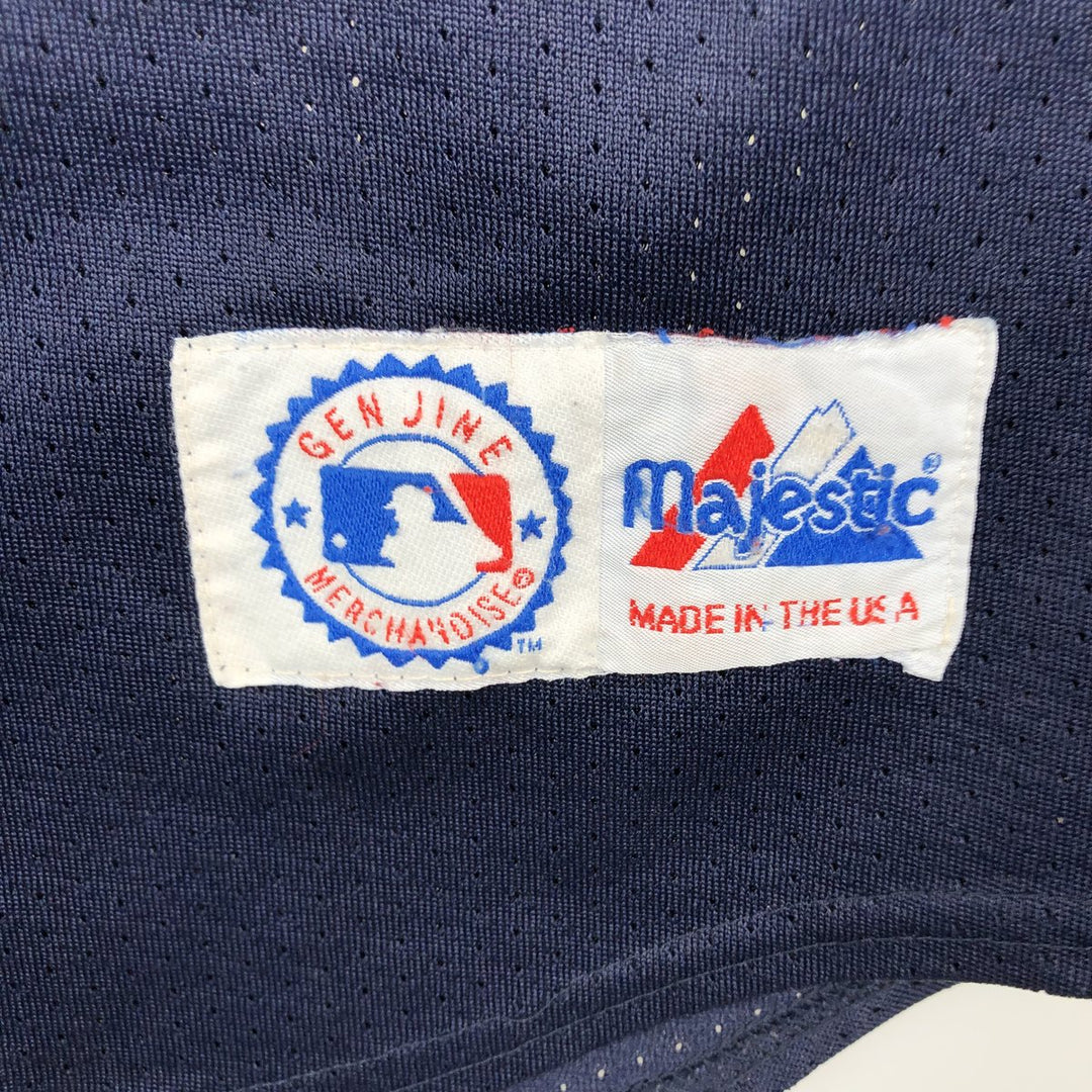 90'S Majestic MLB Seattle Mariners Mesh Game Shirt Baseball Shirt Made in USA Men's Size M (approx.) polyester navy blue type Vintage Second Hand