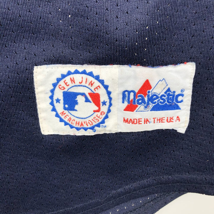 90'S Majestic MLB Seattle Mariners Mesh Game Shirt Baseball Shirt Made in USA Men's Size M (approx.) polyester navy blue type Vintage Second Hand