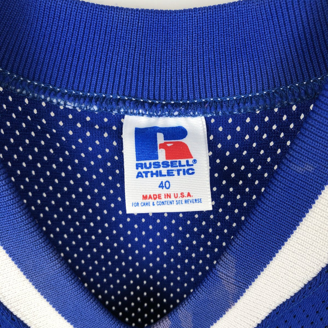 90'S Russell MLB Chicago Cubs V-neck Mesh Baseball T-Shirt, Made in USA, Men's Size M (approx.) Nylon blue type Vintage Second Hand