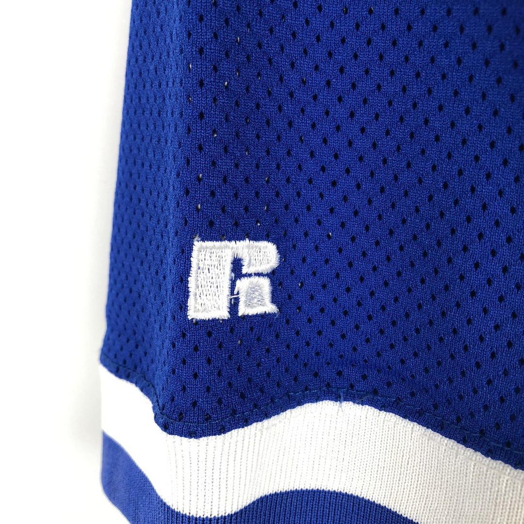 90'S Russell MLB Chicago Cubs V-neck Mesh Baseball T-Shirt, Made in USA, Men's Size M (approx.) Nylon blue type Vintage Second Hand