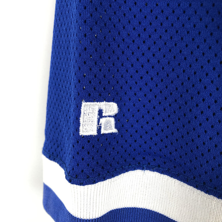 90'S Russell MLB Chicago Cubs V-neck Mesh Baseball T-Shirt, Made in USA, Men's Size M (approx.) Nylon blue type Vintage Second Hand