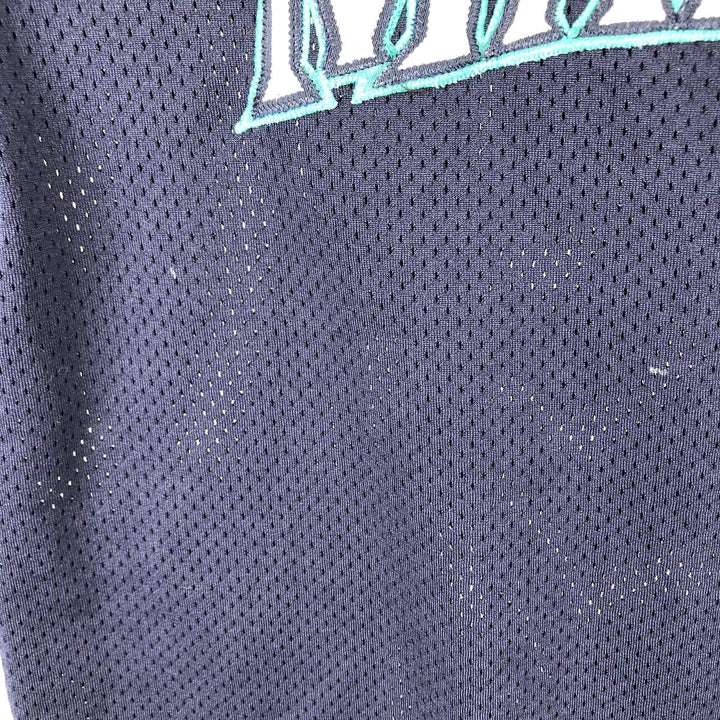 1990'S Majestic MLB Seattle Mariners Game Shirt Baseball Shirt Made in USA Men's XL (approx.) polyester navy blue type Vintage Second Hand