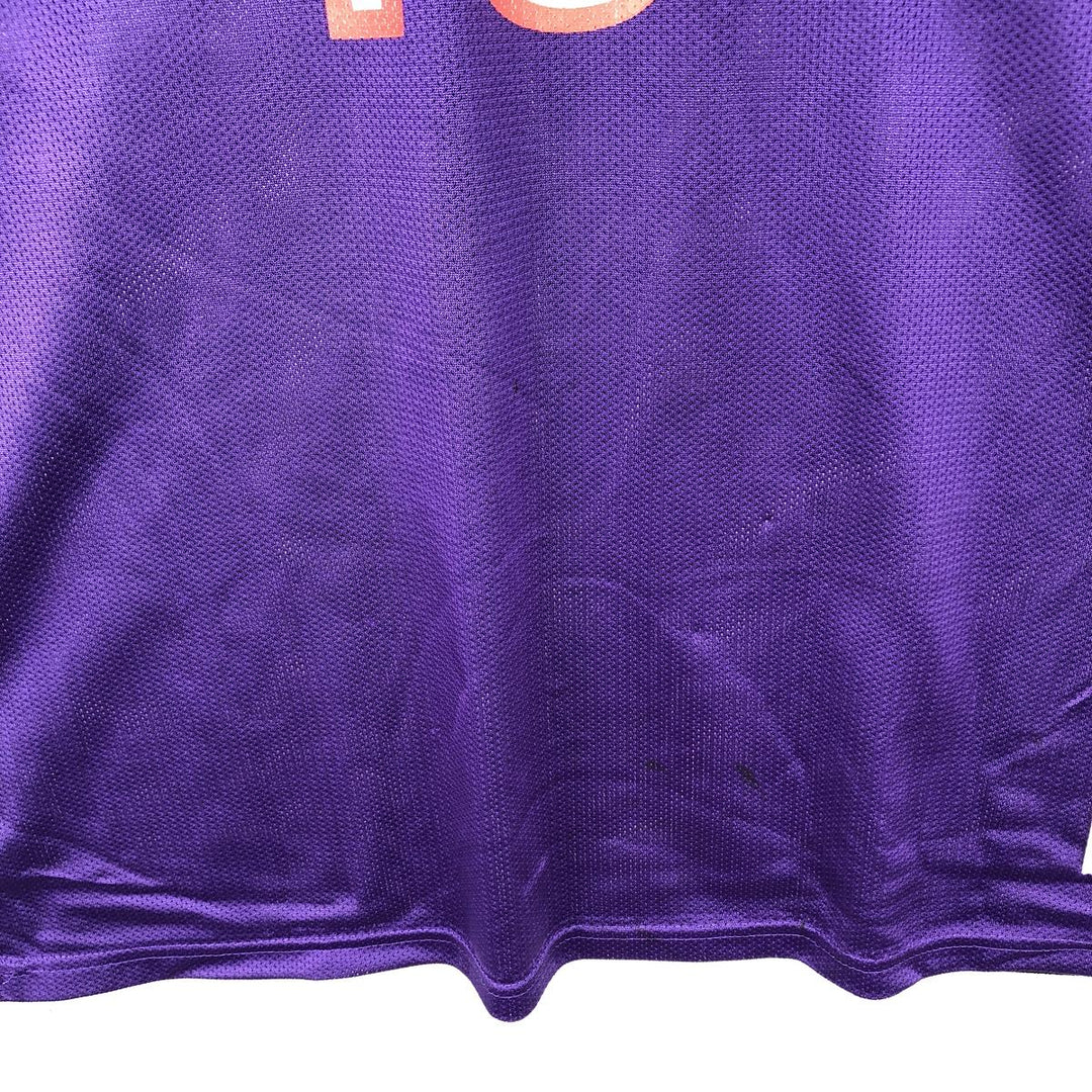 90'S Champion NBA Toronto Raptors V-neck Mesh Game Shirt Replica Uniform (Men's Size L) Nylon purple type Vintage Second Hand