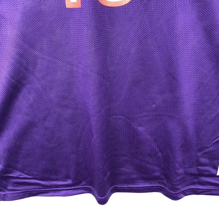 90'S Champion NBA Toronto Raptors V-neck Mesh Game Shirt Replica Uniform (Men's Size L) Nylon purple type Vintage Second Hand