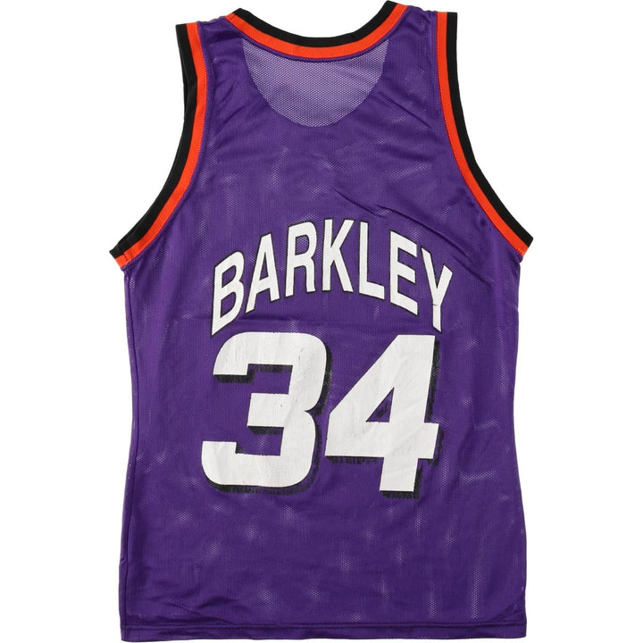 90'S Champion NBA Phoenix Suns Mesh Game Shirt Replica Uniform, Made in USA, Men's Size S (approx.) Nylon purple type Vintage Second Hand