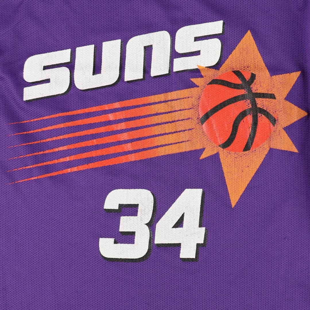 90'S Champion NBA Phoenix Suns Mesh Game Shirt Replica Uniform, Made in USA, Men's Size S (approx.) Nylon purple type Vintage Second Hand