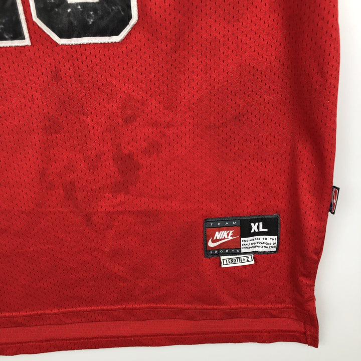 2000'S Nike TEAM NBA Chicago Bulls Michael Jordan Mesh Game Shirt Replica Uniform (Men's XL equivalent) unclear red type Vintage Second Hand