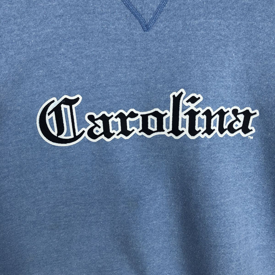 90s-00'S Russell Print Sweatshirt, Men's Size XL (Equivalent), Vintage cotton Blue type light blue Vintage Second Hand