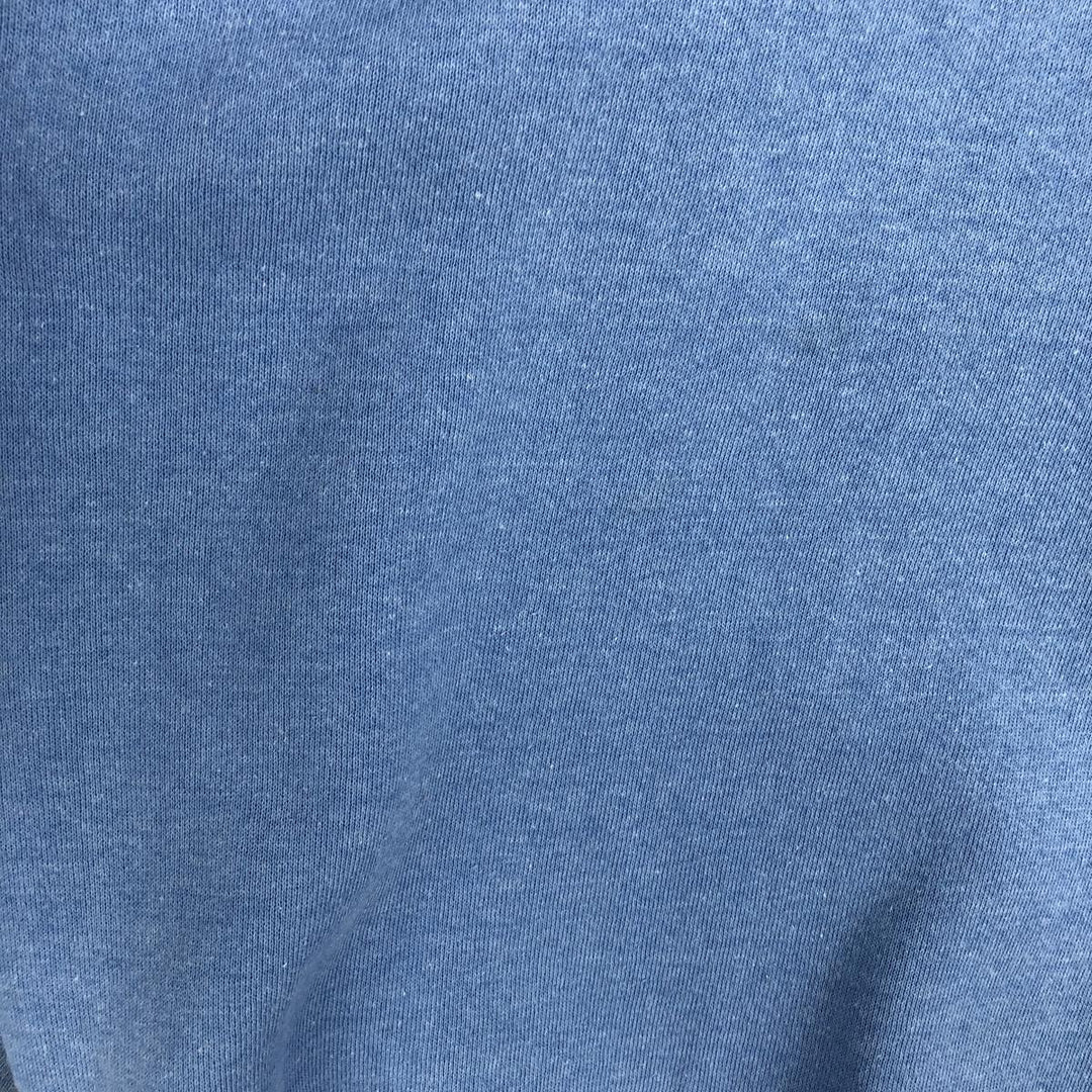 90s-00'S Russell Print Sweatshirt, Men's Size XL (Equivalent), Vintage cotton Blue type light blue Vintage Second Hand