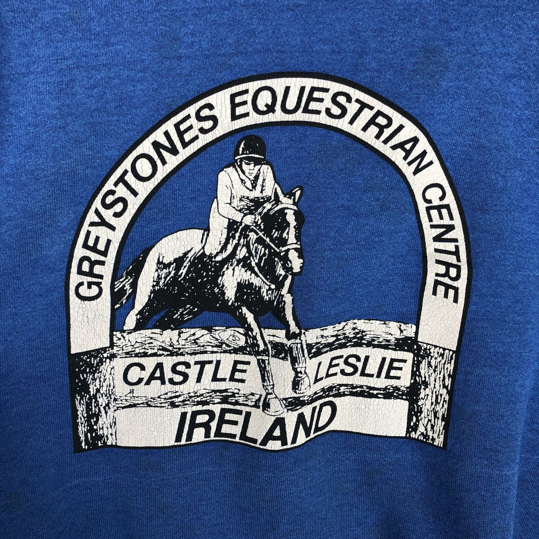 ~90'S Screen Stars Print Sweatshirt, Men's Size L (approx.), Vintage unclear blue type Vintage Second Hand