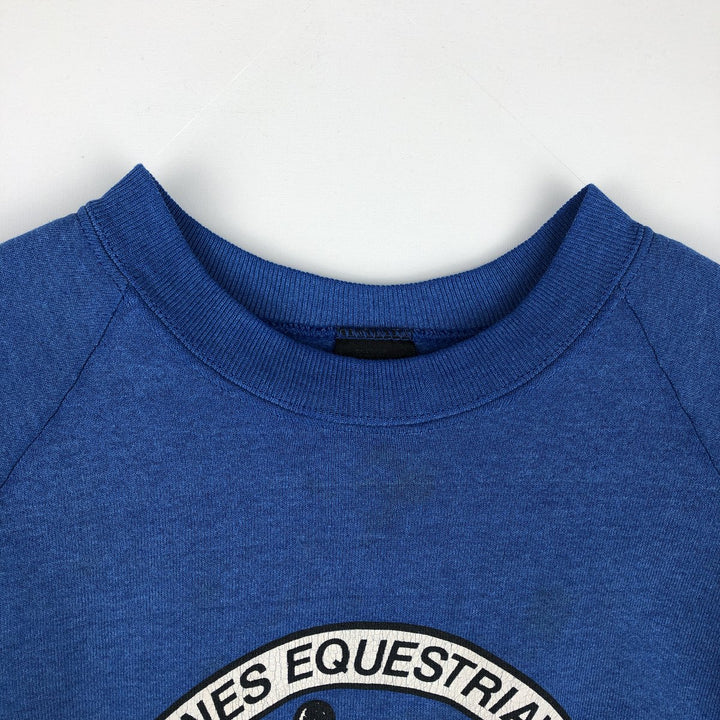 ~90'S Screen Stars Print Sweatshirt, Men's Size L (approx.), Vintage unclear blue type Vintage Second Hand