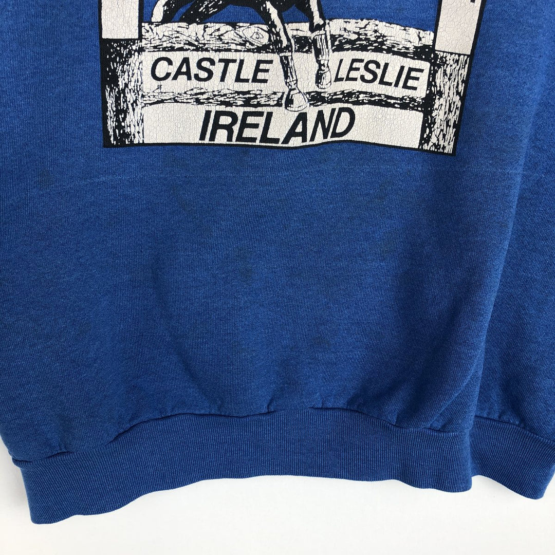 ~90'S Screen Stars Print Sweatshirt, Men's Size L (approx.), Vintage unclear blue type Vintage Second Hand
