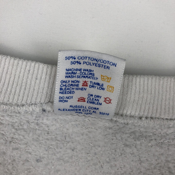 Vintage 80s-90'S Jerzees printed sweatshirt, sweatshirt, made in USA, men's XL size cotton white type Vintage Second Hand
