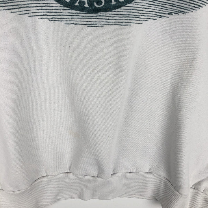 Vintage 80s-90'S Jerzees printed sweatshirt, sweatshirt, made in USA, men's XL size cotton white type Vintage Second Hand