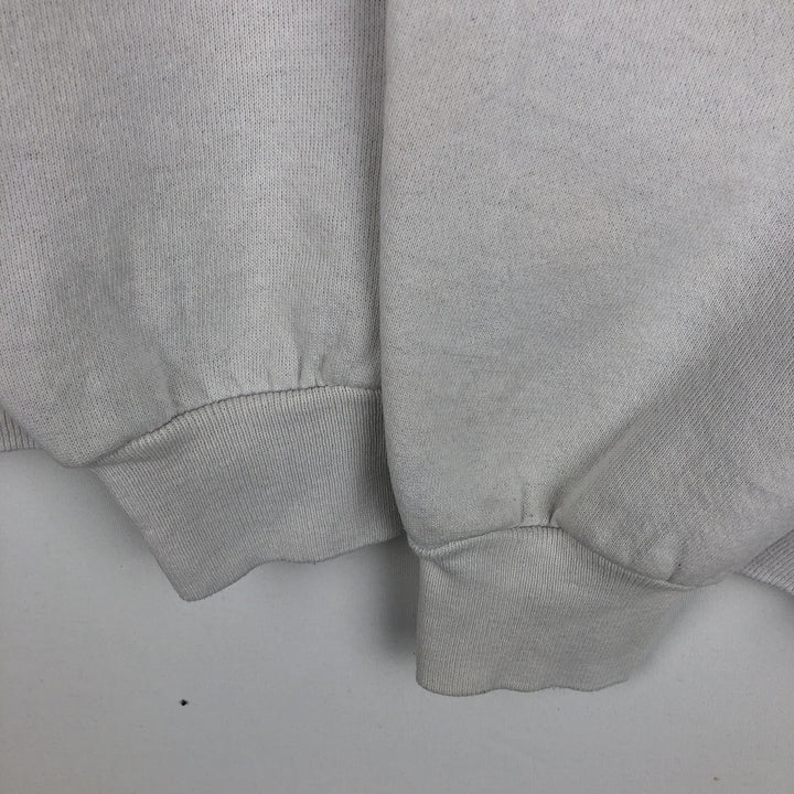 Vintage 80s-90'S Jerzees printed sweatshirt, sweatshirt, made in USA, men's XL size cotton white type Vintage Second Hand