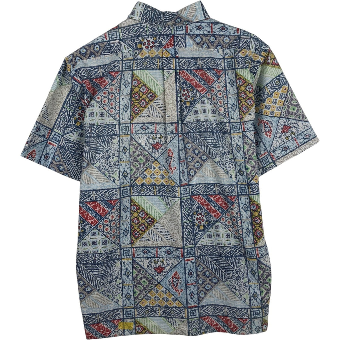90'S Reyn Spooner Swimwear Tag Bikini Tag All-over Print Button-down Hawaiian Aloha Shirt Men's Size L (Equivalent) Vintage unclear blue type Vintage Second Hand