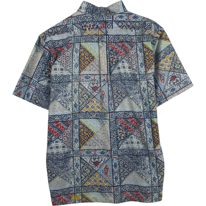 90'S Reyn Spooner Swimwear Tag Bikini Tag All-over Print Button-down Hawaiian Aloha Shirt Men's Size L (Equivalent) Vintage unclear blue type Vintage Second Hand