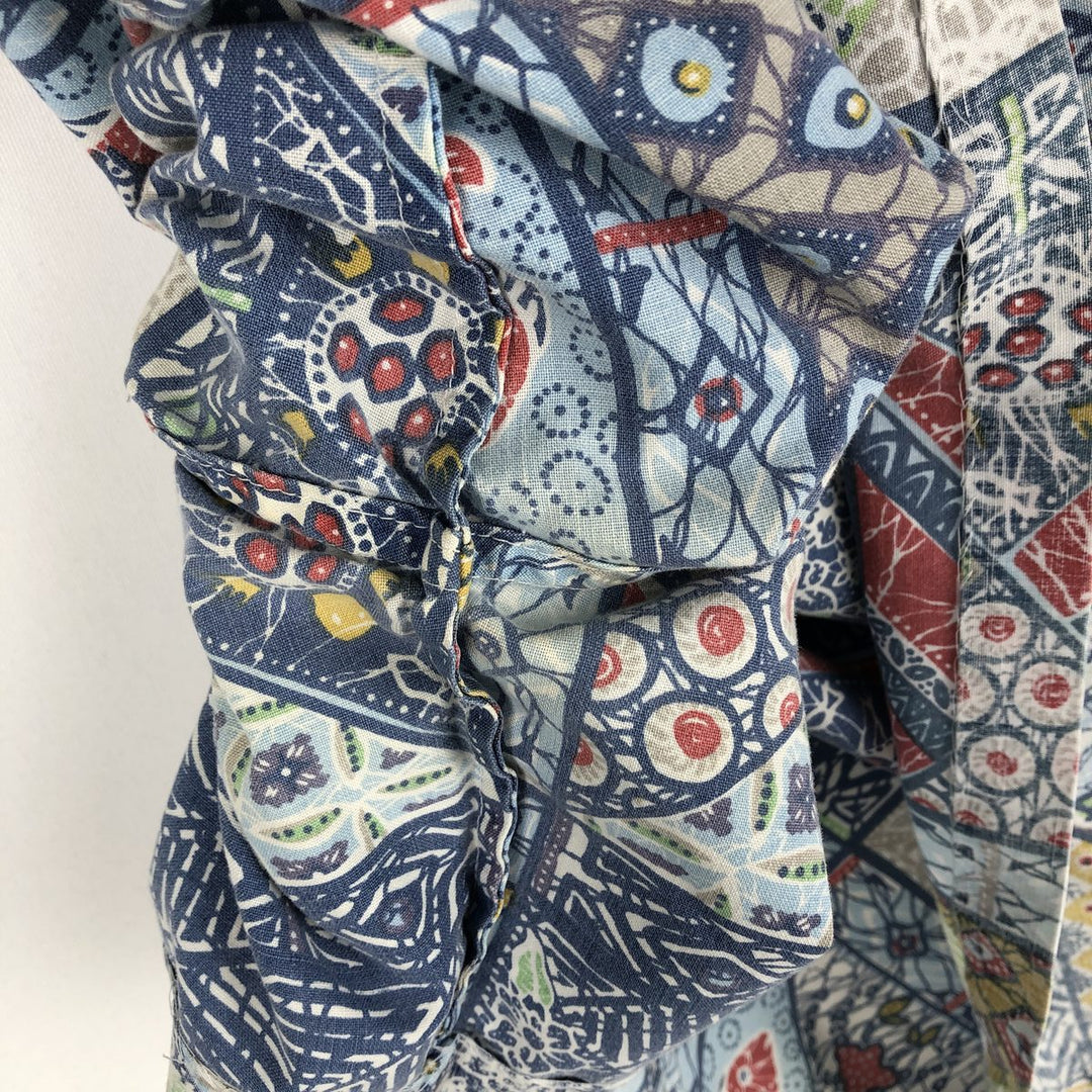 90'S Reyn Spooner Swimwear Tag Bikini Tag All-over Print Button-down Hawaiian Aloha Shirt Men's Size L (Equivalent) Vintage unclear blue type Vintage Second Hand