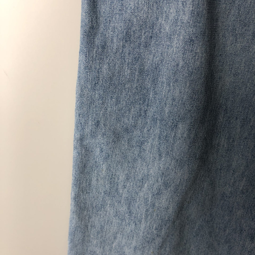 Dickies short-sleeved denim shirt, men's size L (approx.) cotton blue type Vintage Second Hand