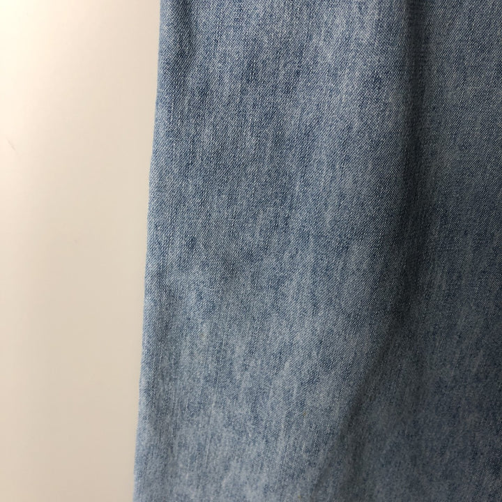 Dickies short-sleeved denim shirt, men's size L (approx.) cotton blue type Vintage Second Hand