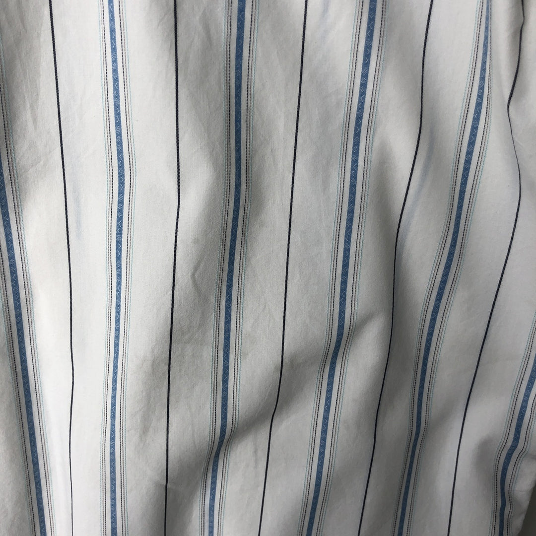 Patagonia ORGANIC COTTON 54015SP11 Stripe Pattern Short-Sleeve Western Shirt (Men's Size L) Organic cotton white type Vintage Second Hand