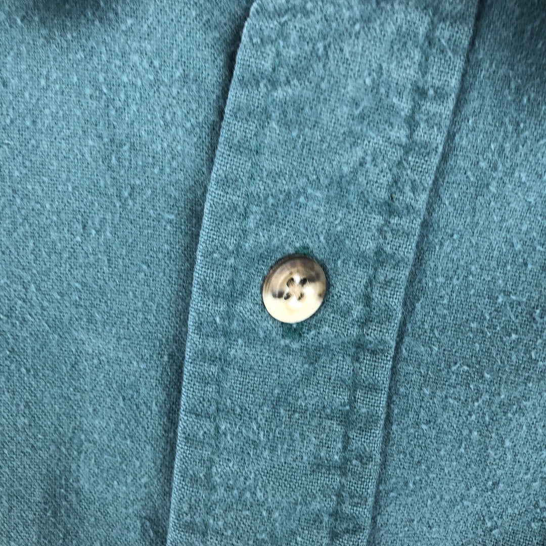 1980'S Orvis white tag long-sleeved chamois cloth shirt, men's size L equivalent, vintage. cotton Blue type light blue Vintage Second Hand