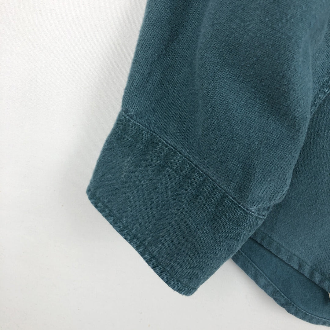 1980'S Orvis white tag long-sleeved chamois cloth shirt, men's size L equivalent, vintage. cotton Blue type light blue Vintage Second Hand