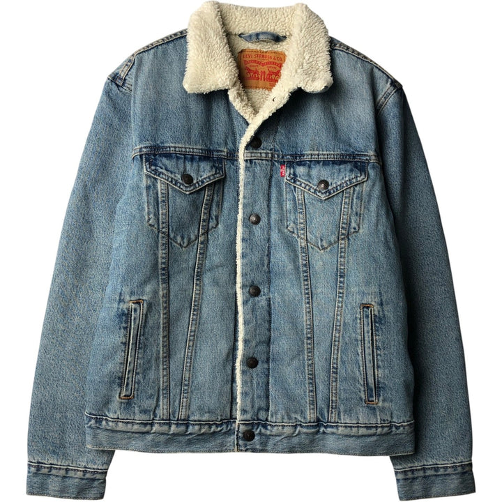Levi's padded denim jacket, size M, men's cotton blue type Vintage Second Hand