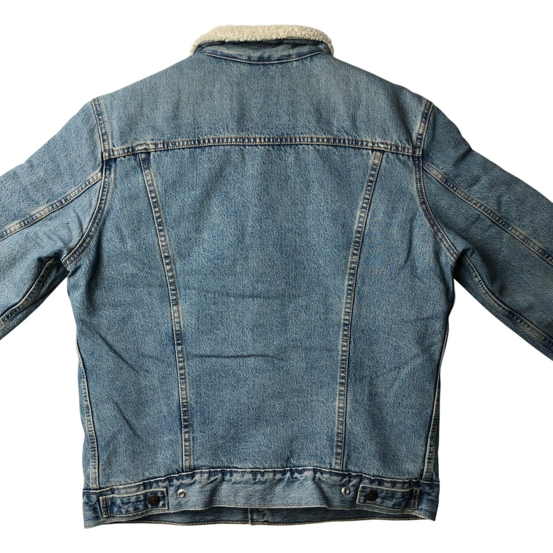 Levi's padded denim jacket, size M, men's cotton blue type Vintage Second Hand