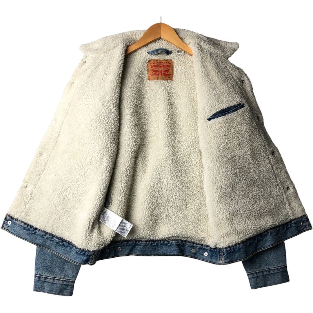 Levi's padded denim jacket, size M, men's cotton blue type Vintage Second Hand