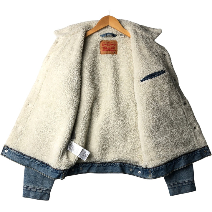 Levi's padded denim jacket, size M, men's cotton blue type Vintage Second Hand
