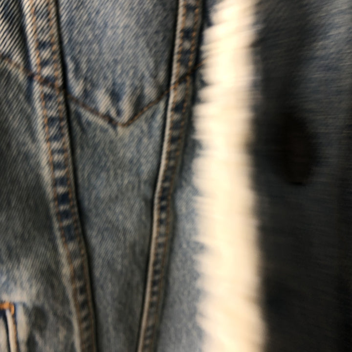 Levi's padded denim jacket, size M, men's cotton blue type Vintage Second Hand