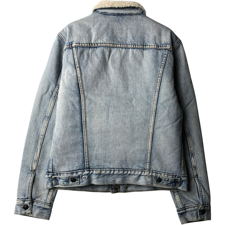 Levi's Premium Padded Denim Boa Jacket, Men's Size S (approx.) cotton blue type Vintage Second Hand