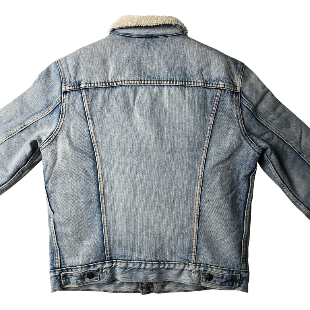 Levi's Premium Padded Denim Boa Jacket, Men's Size S (approx.) cotton blue type Vintage Second Hand