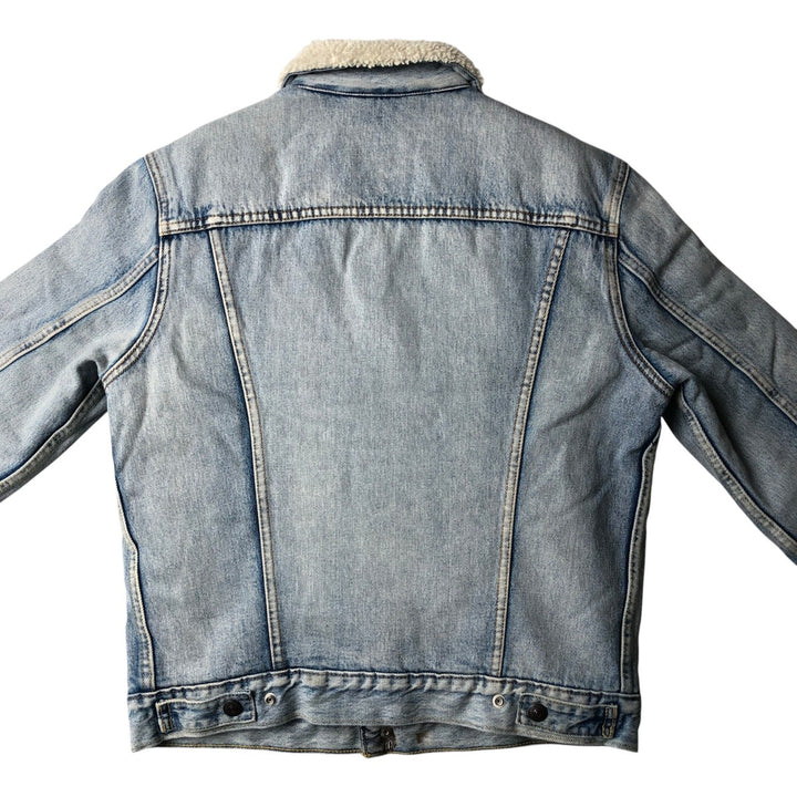 Levi's Premium Padded Denim Boa Jacket, Men's Size S (approx.) cotton blue type Vintage Second Hand