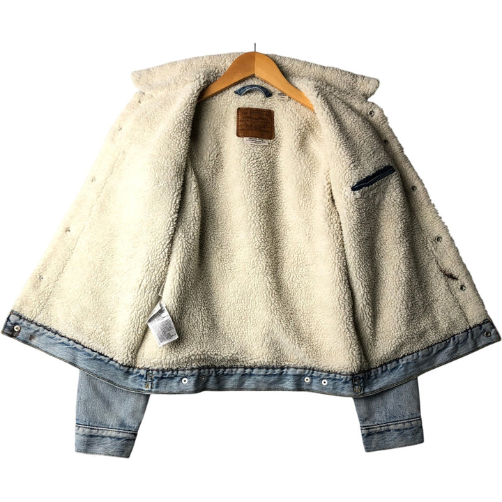 Levi's Premium Padded Denim Boa Jacket, Men's Size S (approx.) cotton blue type Vintage Second Hand