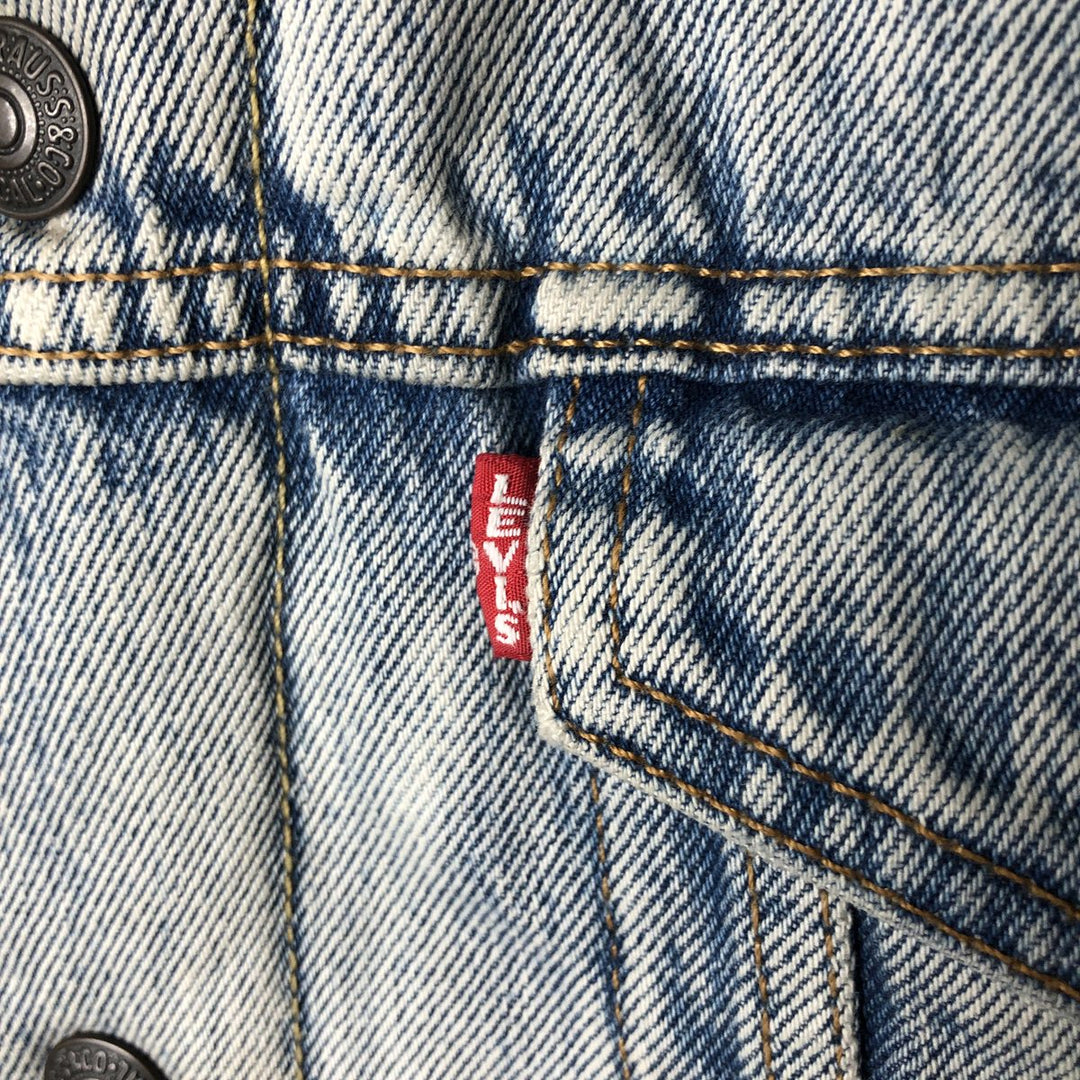 Levi's Premium Padded Denim Boa Jacket, Men's Size S (approx.) cotton blue type Vintage Second Hand