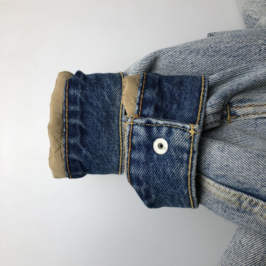 Levi's Premium Padded Denim Boa Jacket, Men's Size S (approx.) cotton blue type Vintage Second Hand