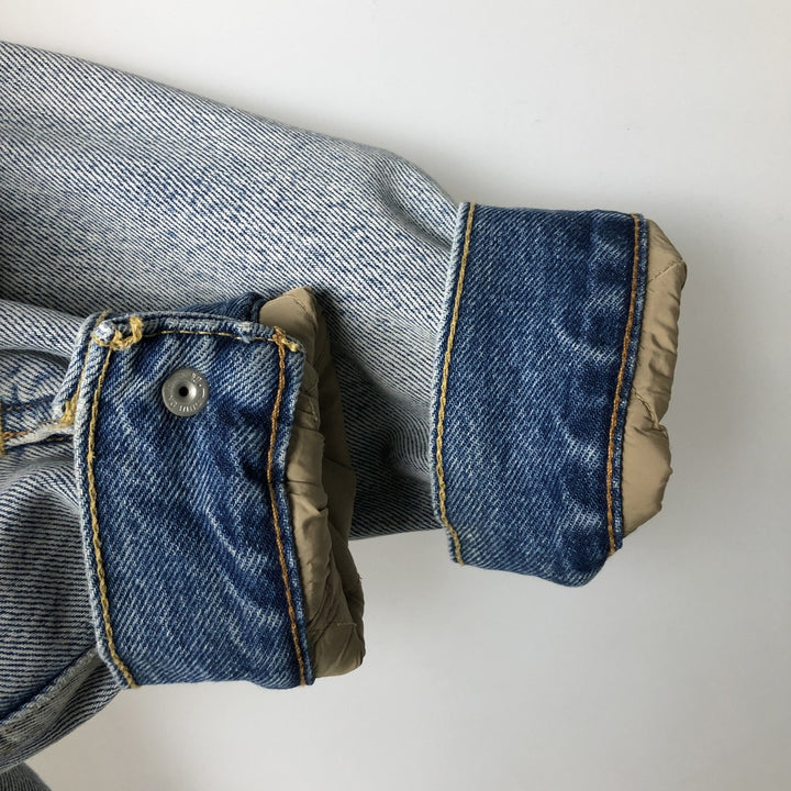 Levi's Premium Padded Denim Boa Jacket, Men's Size S (approx.) cotton blue type Vintage Second Hand