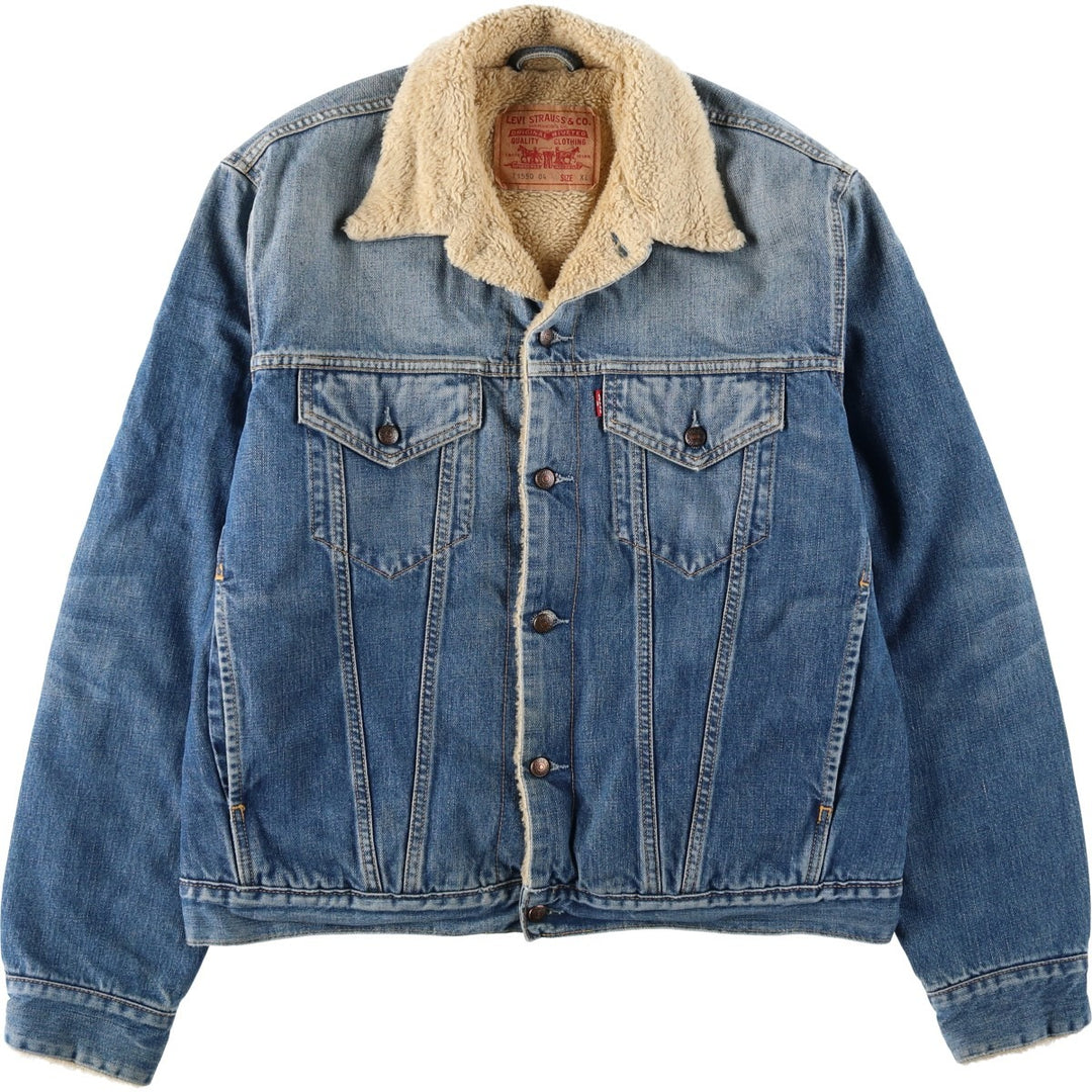 2000'S Levi's 71550-0487 Euro Model Denim Boa Jacket, Men's Size XL (approx.) cotton blue type Vintage Second Hand