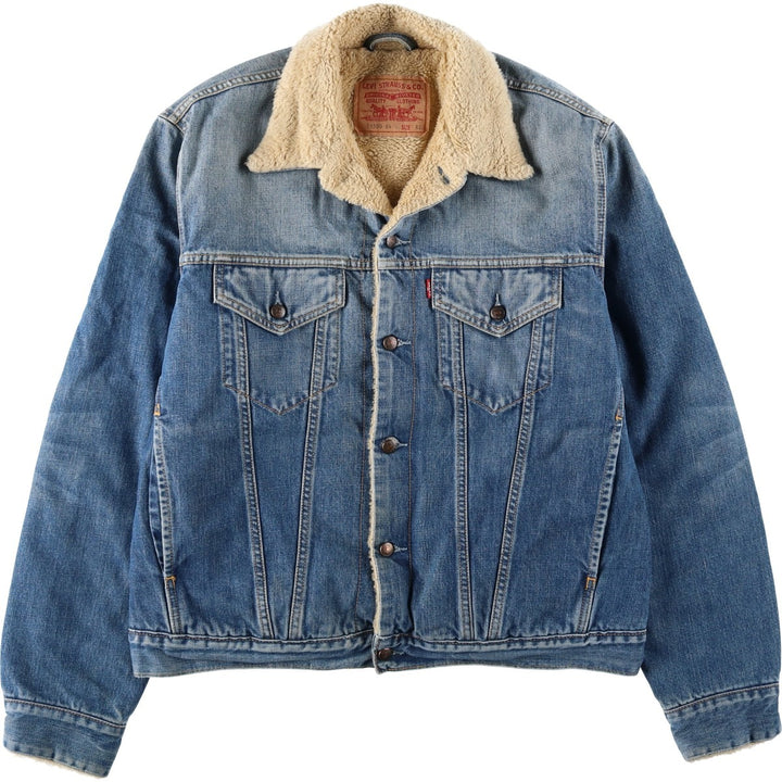 2000'S Levi's 71550-0487 Euro Model Denim Boa Jacket, Men's Size XL (approx.) cotton blue type Vintage Second Hand
