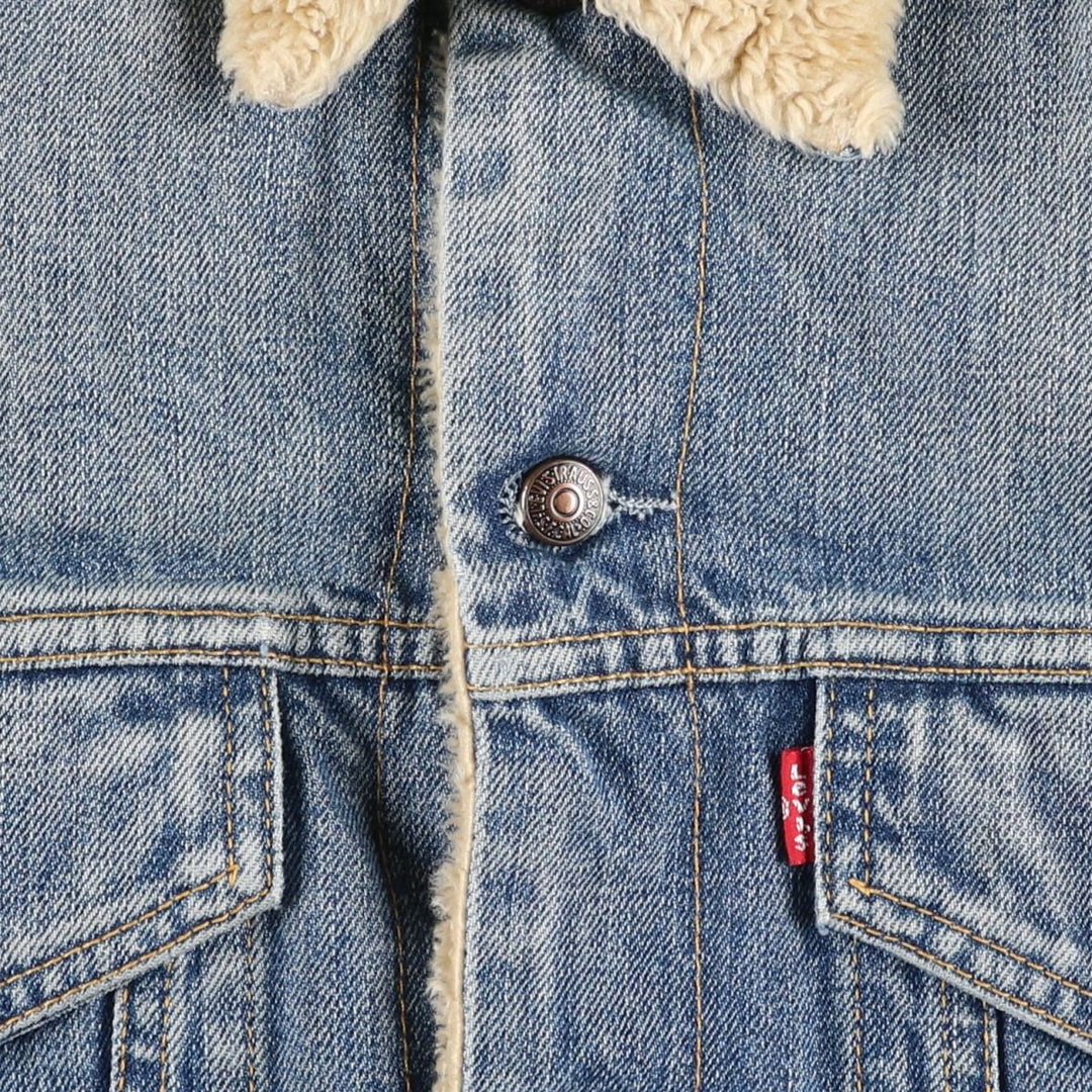 2000'S Levi's 71550-0487 Euro Model Denim Boa Jacket, Men's Size XL (approx.) cotton blue type Vintage Second Hand