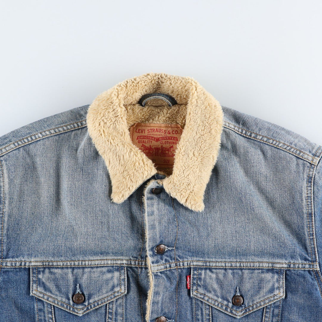 2000'S Levi's 71550-0487 Euro Model Denim Boa Jacket, Men's Size XL (approx.) cotton blue type Vintage Second Hand