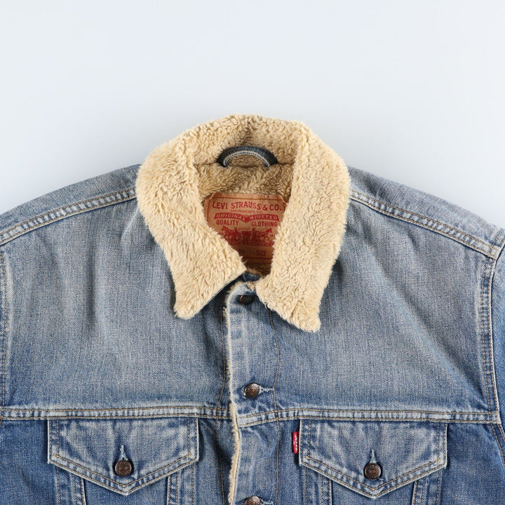 2000'S Levi's 71550-0487 Euro Model Denim Boa Jacket, Men's Size XL (approx.) cotton blue type Vintage Second Hand