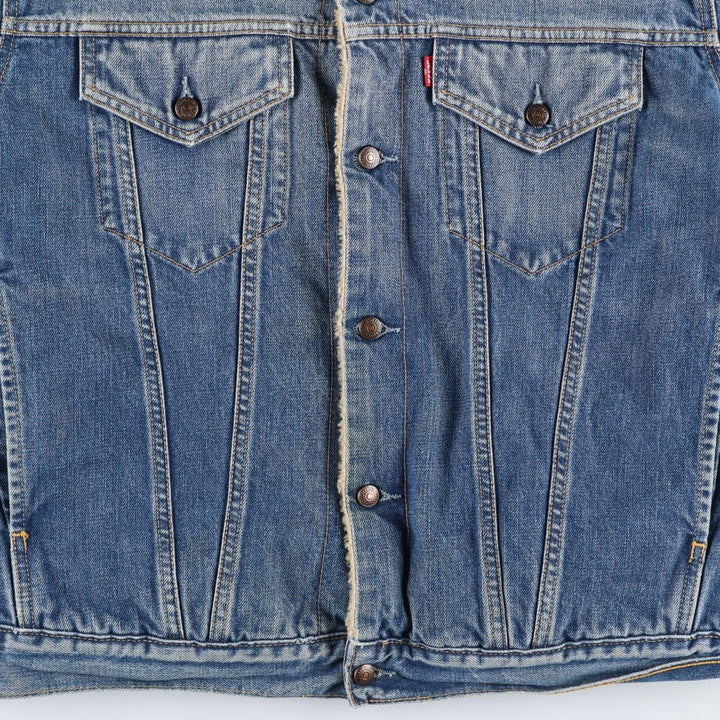 2000'S Levi's 71550-0487 Euro Model Denim Boa Jacket, Men's Size XL (approx.) cotton blue type Vintage Second Hand