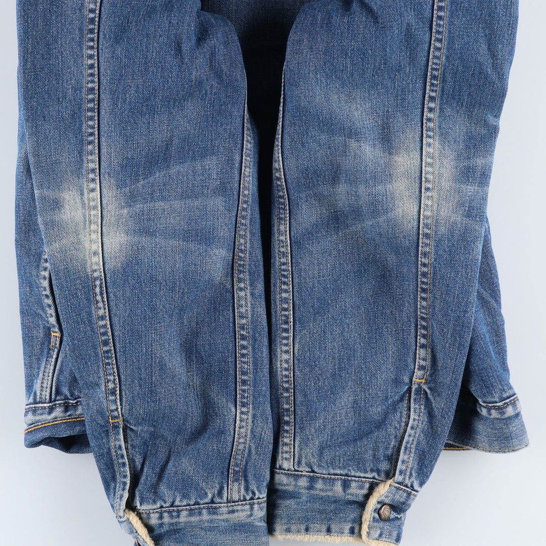 2000'S Levi's 71550-0487 Euro Model Denim Boa Jacket, Men's Size XL (approx.) cotton blue type Vintage Second Hand